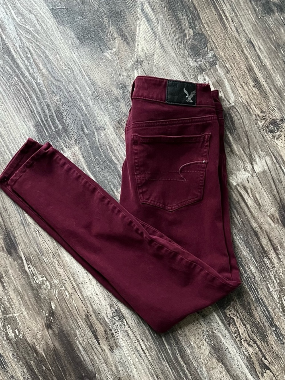 American Eagle Outfitters Women's Deep Wine Skinny Jeans